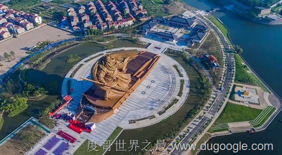 中國荊州世界最大武圣關公雕像落成,青銅關羽雕像氣勢滂礡
